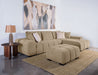 Octavia Upholstered Sectional Chaise Sofa Camel - Walo Furniture