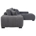 Octavia Upholstered Sectional Chaise Sofa Charcoal Grey - Walo Furniture