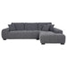 Octavia Upholstered Sectional Chaise Sofa Charcoal Grey - Walo Furniture