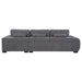 Octavia Upholstered Sectional Chaise Sofa Charcoal Grey - Walo Furniture