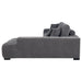 Octavia Upholstered Sectional Chaise Sofa Charcoal Grey - Walo Furniture