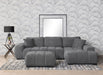 Octavia Upholstered Sectional Chaise Sofa Charcoal Grey - Walo Furniture