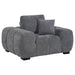 Octavia Upholstered Track Arm Accent Chair Charcoal Grey - Walo Furniture