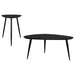 Odessa 2 - piece Triangular Coffee and End Table Set Black - Walo Furniture