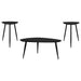 Odessa 3 - piece Triangular Coffee and End Table Set Black - Walo Furniture