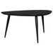 Odessa Triangular Solid Wood Coffee Table Black - Walo Furniture