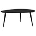 Odessa Triangular Solid Wood Coffee Table Black - Walo Furniture