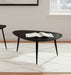 Odessa Triangular Solid Wood Coffee Table Black - Walo Furniture