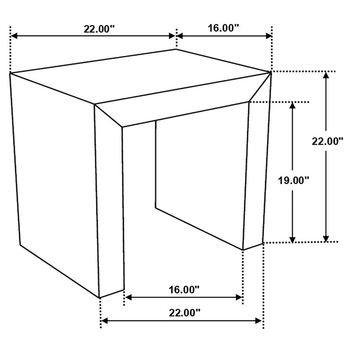 Odilia Rectangular Solid Wood End Table Auburn - Walo Furniture