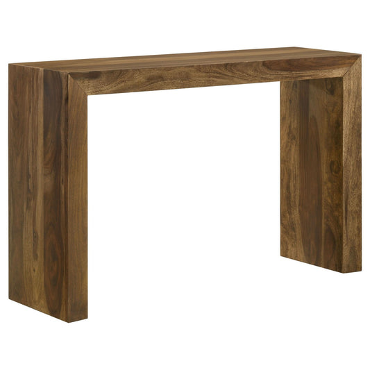 Odilia Rectangular Solid Wood Entryway Console Table Auburn - Walo Furniture