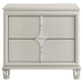 Olivia 2 - drawer Nightstand Bedside Table Pearl White - Walo Furniture