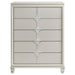 Olivia 5 - drawer Bedroom Chest of Drawers Pearl White - Walo Furniture