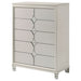 Olivia 5 - drawer Bedroom Chest of Drawers Pearl White - Walo Furniture