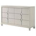 Olivia 6 - drawer Dresser Cabinet Pearl White - Walo Furniture