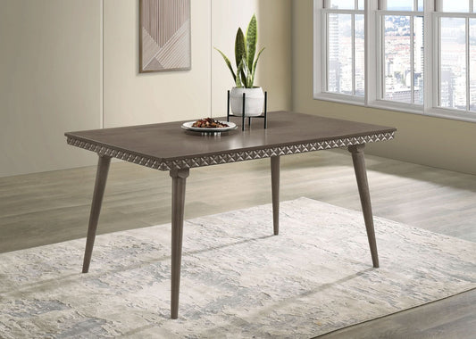 Onslow 59 - inch Rectangular Wood Dining Table Dark Brown - Walo Furniture