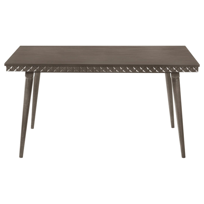 Onslow 59 - inch Rectangular Wood Dining Table Dark Brown - Walo Furniture