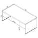 Opal Rectangular Glass Frame Coffee Table White High Gloss - Walo Furniture