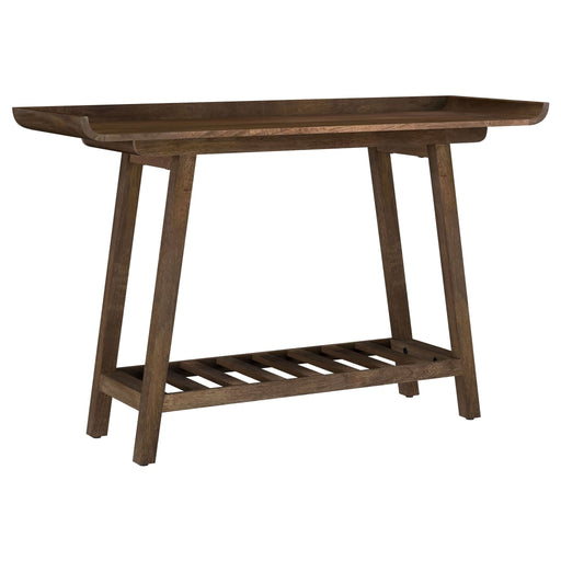 Ornelas 46 - inch Console Table with Slatted Shelf Mango Brown - Walo Furniture