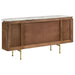 Ortega 4 - door Marble Top Sideboard Buffet Cabinet Natural - Walo Furniture