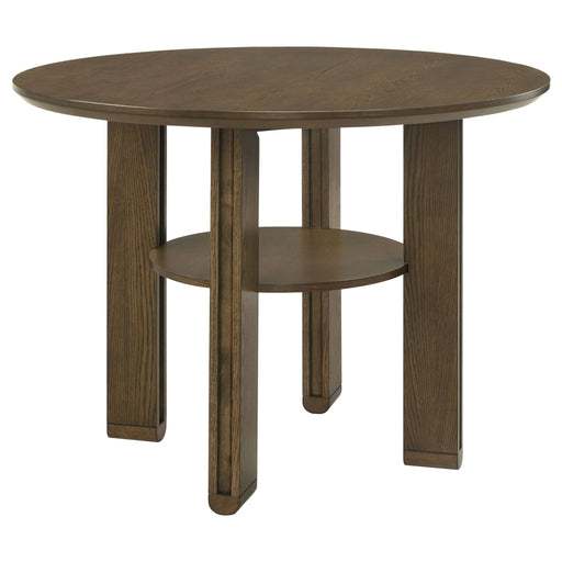 Ottowa 47 - inch Round Counter Height Dining Table Brown - Walo Furniture