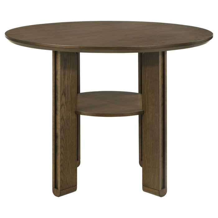 Ottowa 47 - inch Round Counter Height Dining Table Brown - Walo Furniture