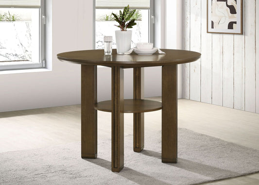 Ottowa 47 - inch Round Counter Height Dining Table Brown - Walo Furniture