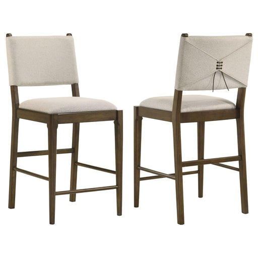 Ottowa Upholstered Counter Side Chair Brown (Set of 2) - Walo Furniture