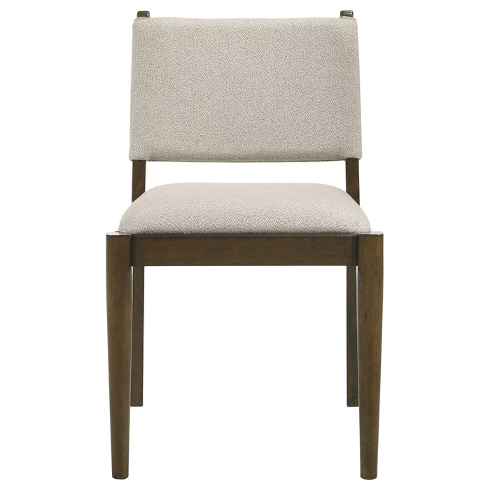 Ottowa Upholstered Dining Side Chair Brown (Set of 2) - Walo Furniture