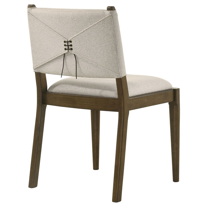 Ottowa Upholstered Dining Side Chair Brown (Set of 2) - Walo Furniture