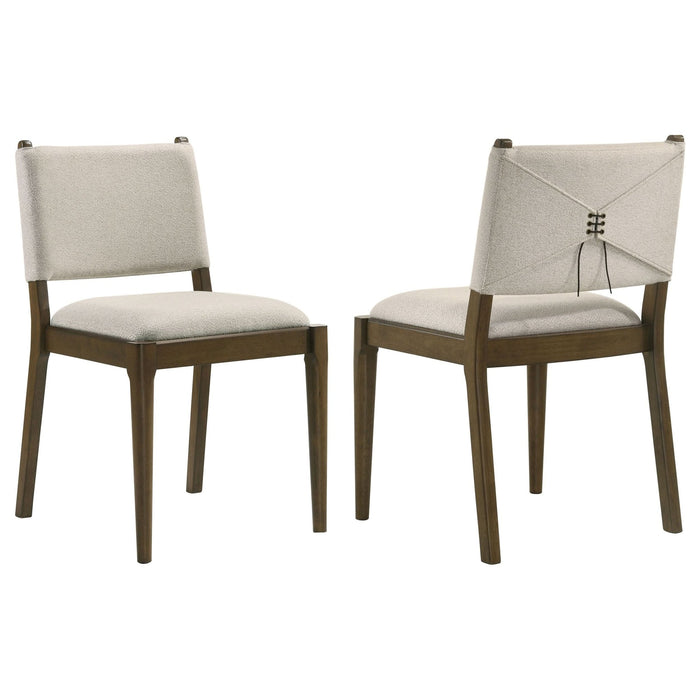 Ottowa Upholstered Dining Side Chair Brown (Set of 2) - Walo Furniture