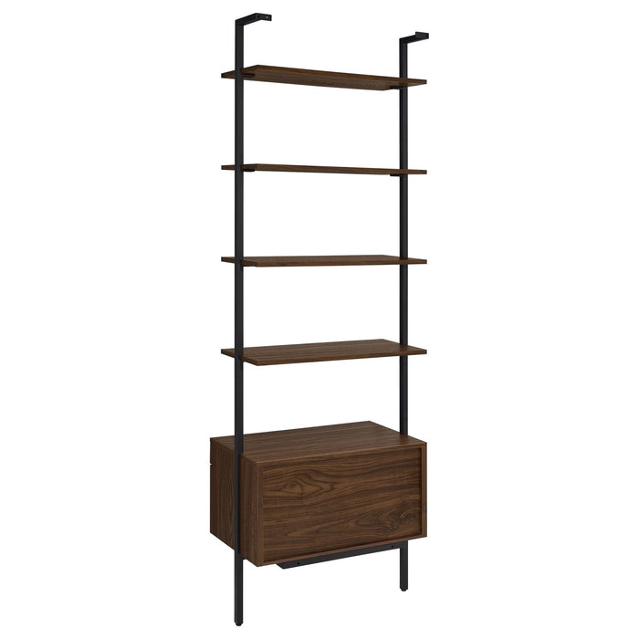 Owens 3 - piece 96 - inch Wall Mounted Bookshelf Set Walnut - Walo Furniture