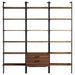 Owens 3 - piece 96 - inch Wall Mounted Bookshelf Set Walnut - Walo Furniture