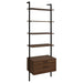 Owens 3 - piece 96 - inch Wall Mounted Bookshelf Set Walnut - Walo Furniture