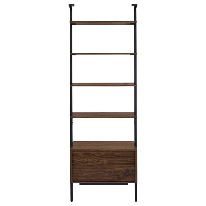 Owens 3 - piece 96 - inch Wall Mounted Bookshelf Set Walnut - Walo Furniture