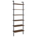 Owens 96 - inch 6 - shelf Wall Bookshelf Walnut - Walo Furniture