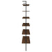 Owens 96 - inch 6 - shelf Wall Bookshelf Walnut - Walo Furniture