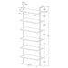 Owens 96 - inch 6 - shelf Wall Bookshelf Walnut - Walo Furniture