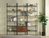 Owens 96 - inch 6 - shelf Wall Bookshelf Walnut - Walo Furniture