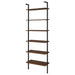 Owens 96 - inch 6 - shelf Wall Bookshelf Walnut - Walo Furniture