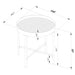 Ozella Round End Side Table with Recessed Top Sandy Black - Walo Furniture