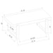 Pala Rectangular Coffee Table White High Gloss and Natural - Walo Furniture