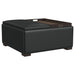 Paris Upholstered Storage Ottoman with Tray Black - Walo Furniture