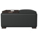 Paris Upholstered Storage Ottoman with Tray Black - Walo Furniture