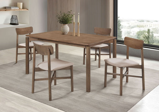 Parkridge 5 - piece 59 - inch Wood Dining Set Natural Walnut - Walo Furniture