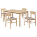 Parkridge 5 - piece 59 - inch Wood Dining Set White Washed - Walo Furniture