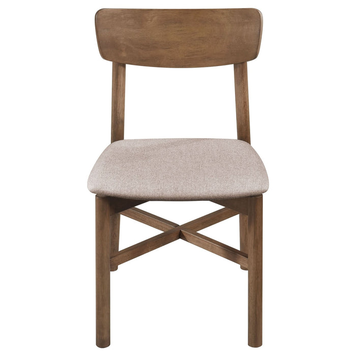 Parkridge Dining Side Chair Natural Walnut (Set of 2) - Walo Furniture