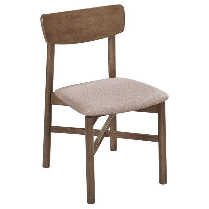 Parkridge Dining Side Chair Natural Walnut (Set of 2) - Walo Furniture