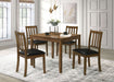 Parkwood 5 - piece Square Dining Table Set Honey Brown - Walo Furniture