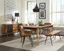 Partridge 6 - piece Dining Set Natural Sheesham and Camel - Walo Furniture