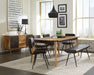 Partridge 6 - piece Dining Set Natural Sheesham and Espresso - Walo Furniture